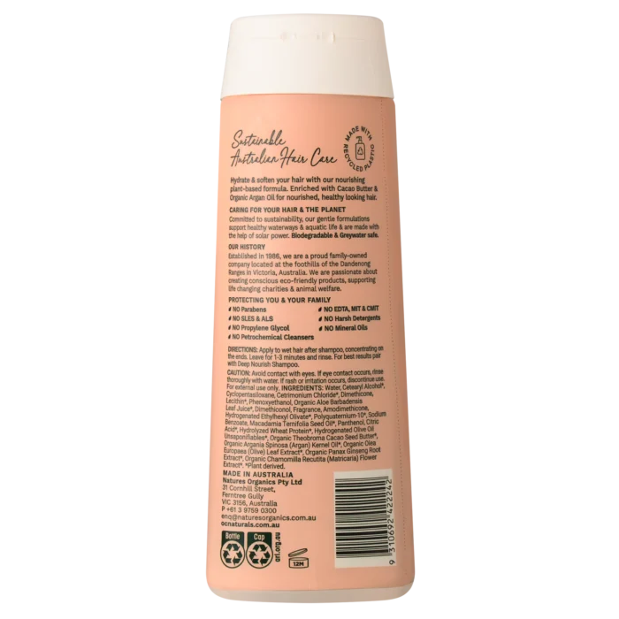 OCNaturals_DeepNourishConditioner400mLBack_Web