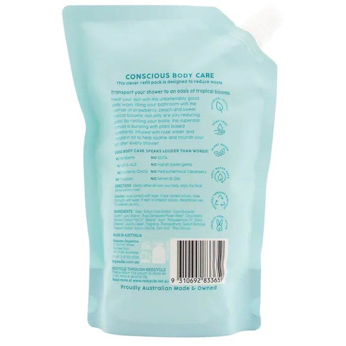 MySoda Bodywash500mLRefill TropicsInBloomBack SkuVantage