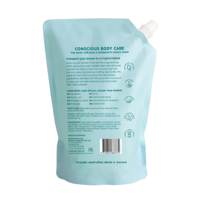MySoda_Bodywash700mLRefill_LimeDrenchedCoconutsBack_Web_af670184-4729-47dc-8c03-e93222b29a79