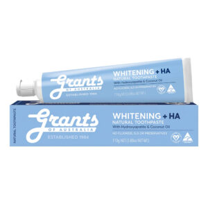 Grants Whitening +HA Natural Toothpaste - Fluoride Free - 110g