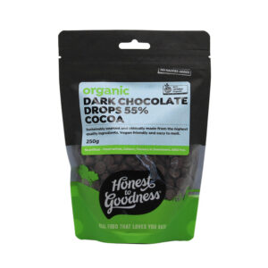 Organic Dark Chocolate Drops 55% Cocoa 250g